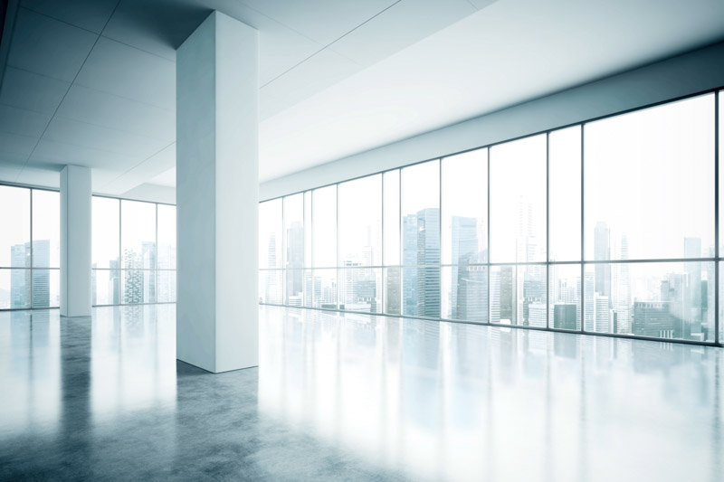 Sols en béton ciré dans un bureau